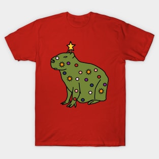 Funny Christmas Tree Capybara T-Shirt